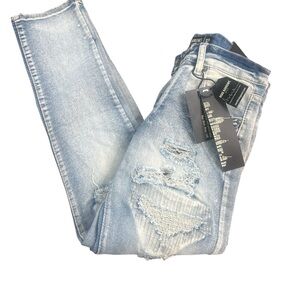 Road Narrows Boys Size 12 Distressed Jeans Blue Bleach NWT Denim boycore classic